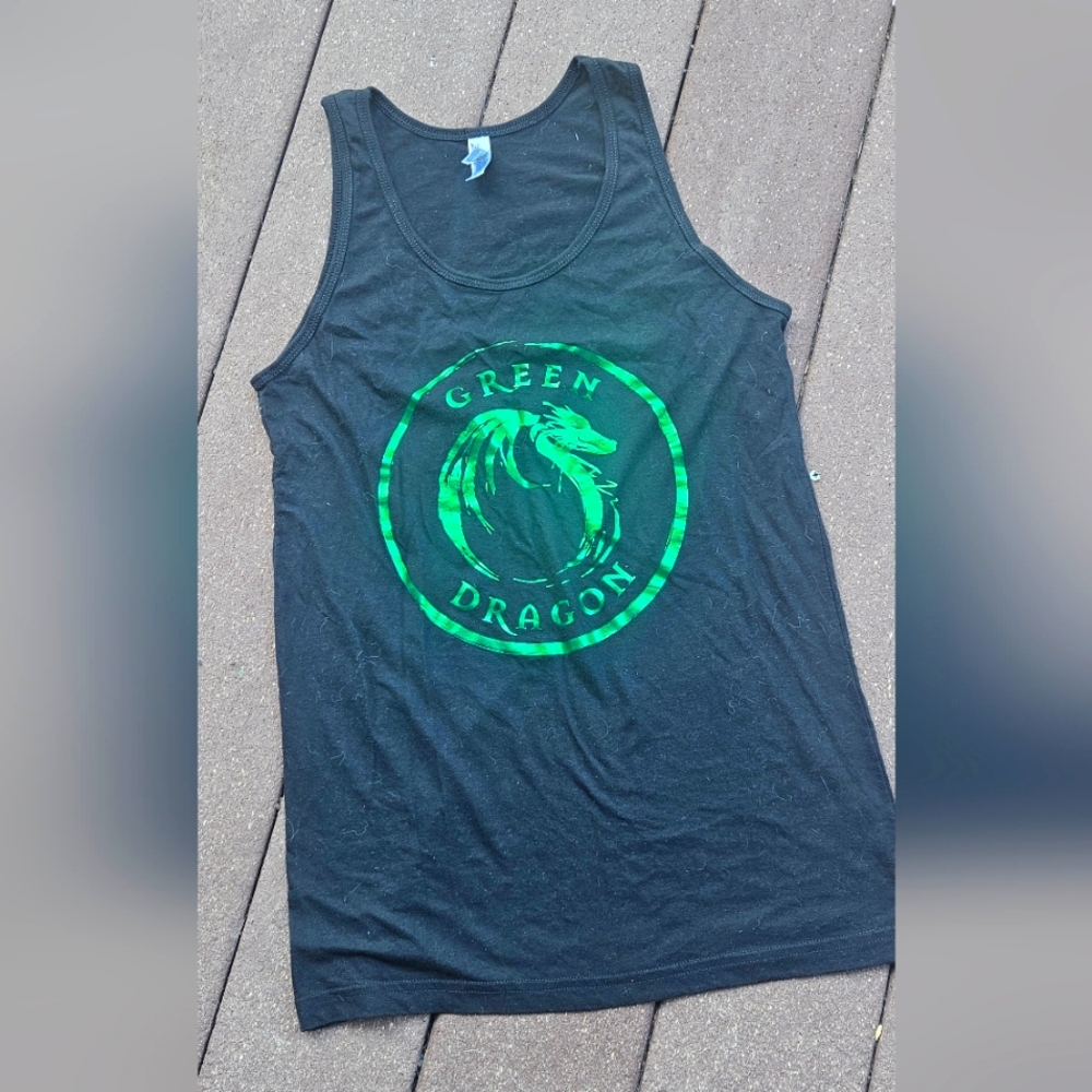Black adult Green Dragon tank top